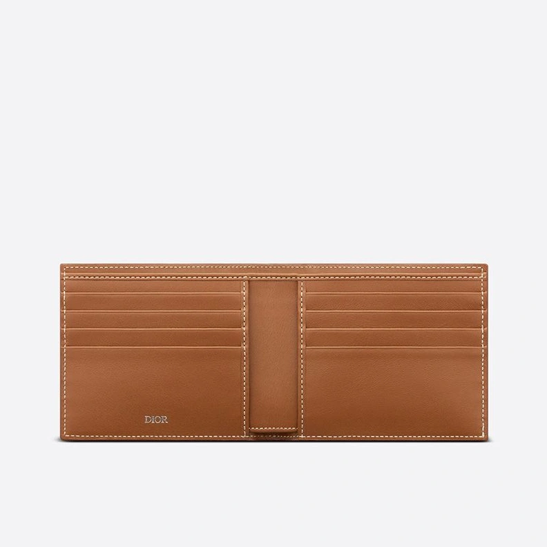 GoAnywhere 4439 Dior Bi-Fold Wallet CD Diamond Motif Canvas Brown