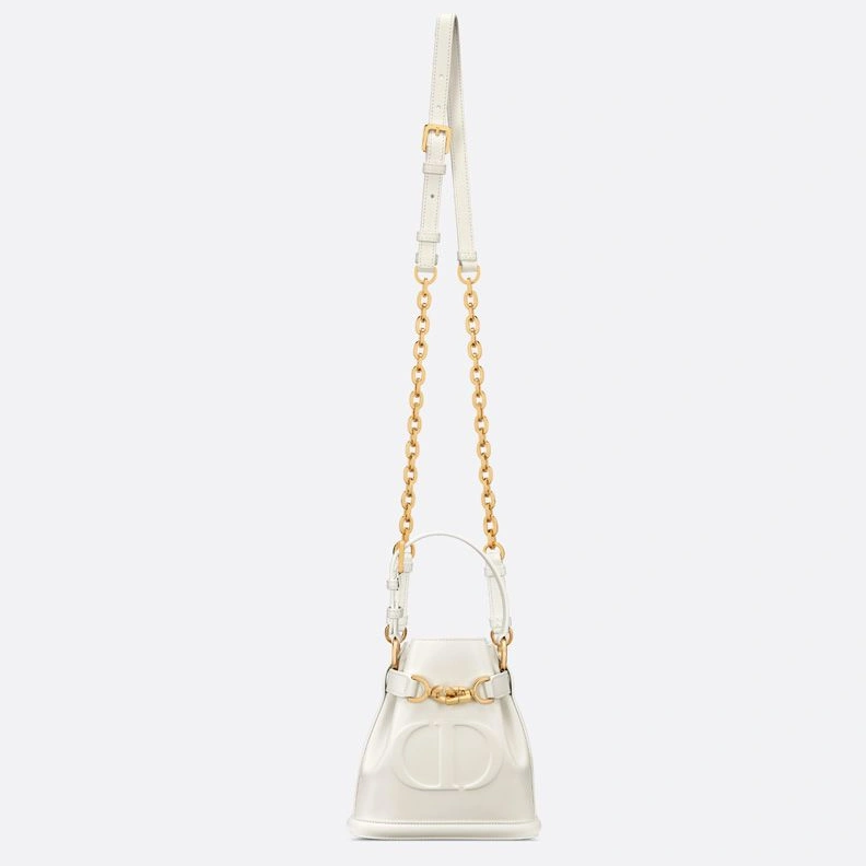 GoAnywhere 4568 Small C'est Dior Bag In CD-Embossed Calfskin White