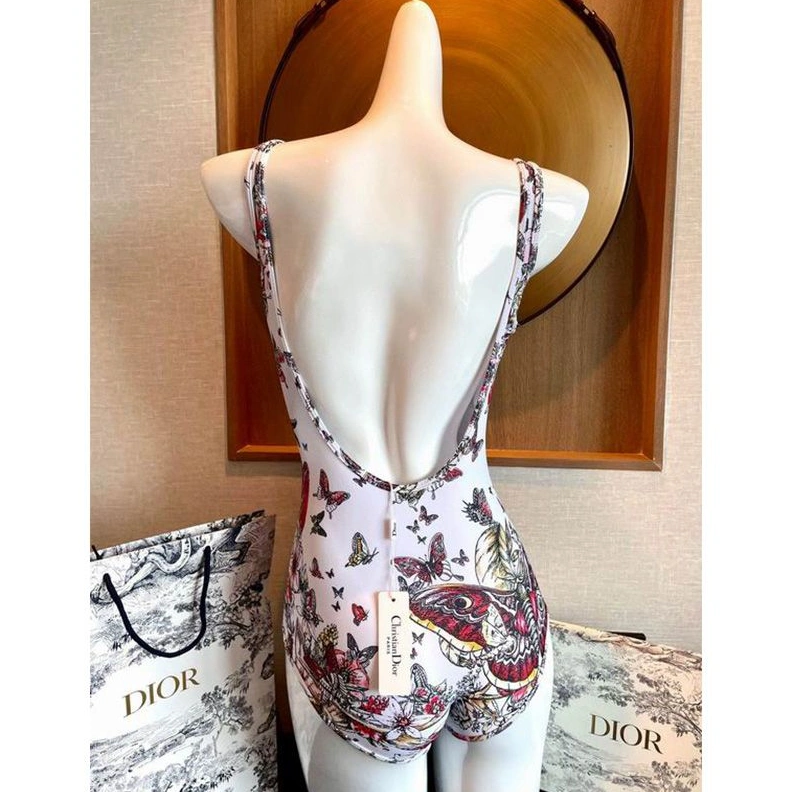 GoAnywhere 9707 Christian Dior Swimsuit Women Poetry Butterfly Motif Lycra Multicolor