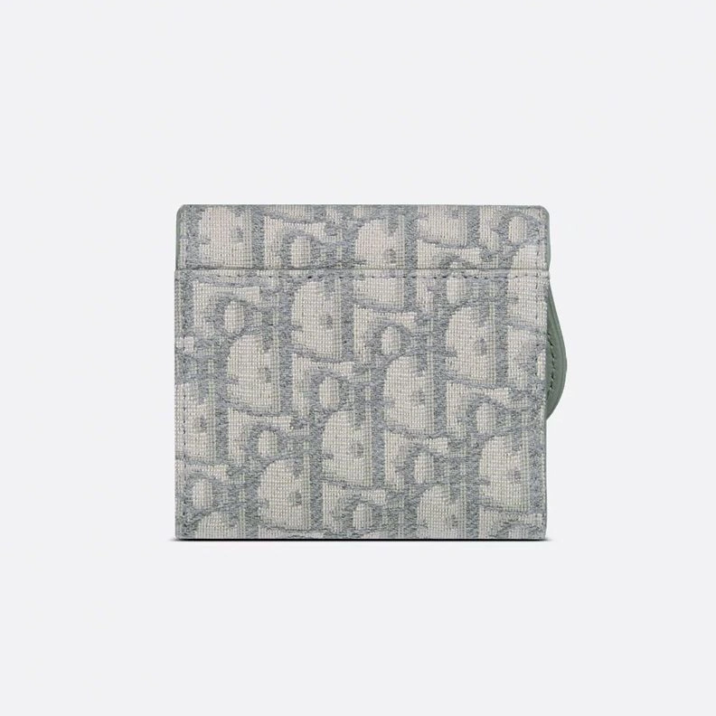 GoodFit 2793 Dior Saddle Lotus Wallet In Oblique Motif Canvas Grey