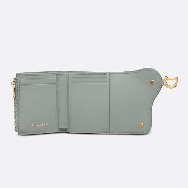 GoodFit 2793 Dior Saddle Lotus Wallet In Oblique Motif Canvas Grey