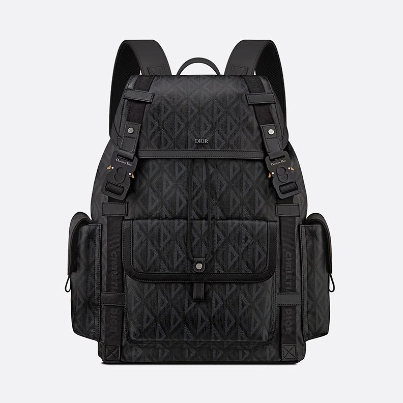 GoodFit 5148 Dior Hit The Road Backpack CD Diamond Motif Canvas Black