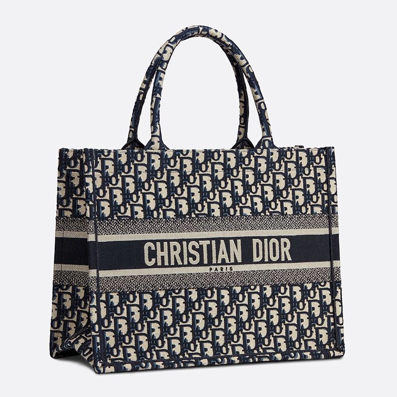 GoodFit 5976 Dior Book Tote In Oblique Motif Canvas Blue