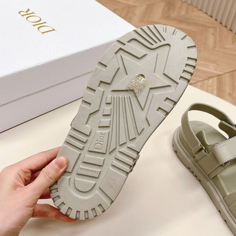 GoodFit 649 DiorAct Sandals Women Calfskin Grey