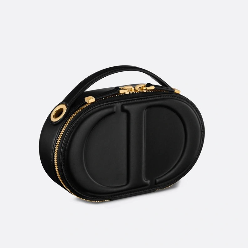 GoodFit 8339 Dior CD Signature Oval Camera Bag Calfskin Black