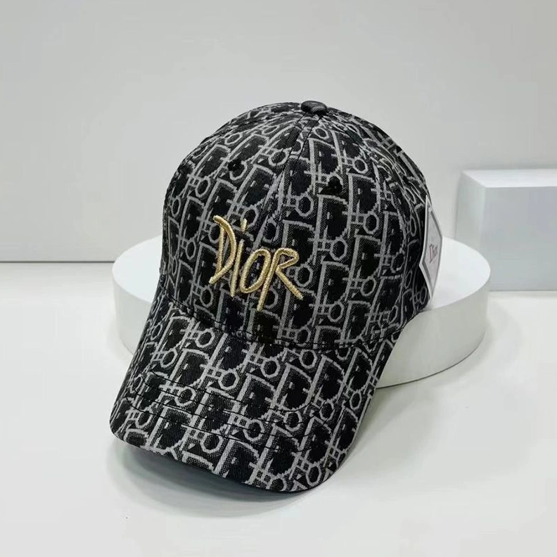 GoodFit 8765 Dior Baseball Cap Shawn Logo Oblique Motif Canvas Black