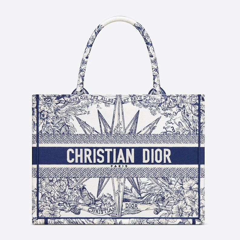 HighQuality 3362 Dior Book Tote In Reve d'Infini Motif Canvas Blue