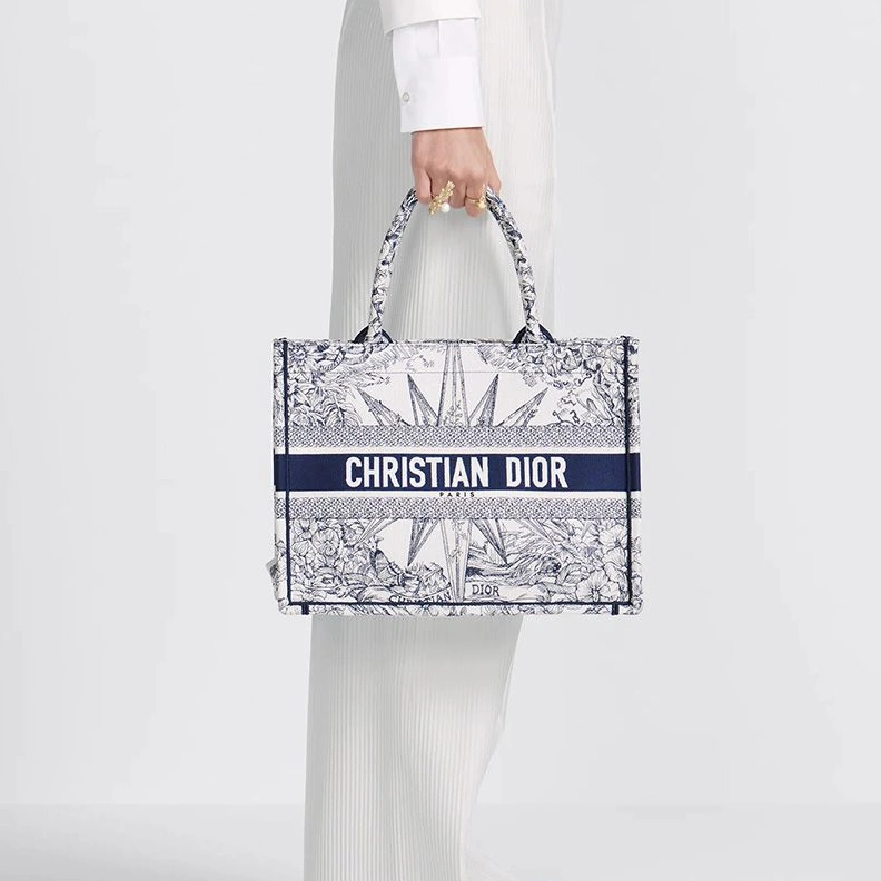HighQuality 3362 Dior Book Tote In Reve d'Infini Motif Canvas Blue