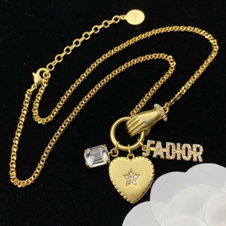 HighQuality 3713 J'Adior Choker Metal, White Resin Pearl And White Crystals Gold