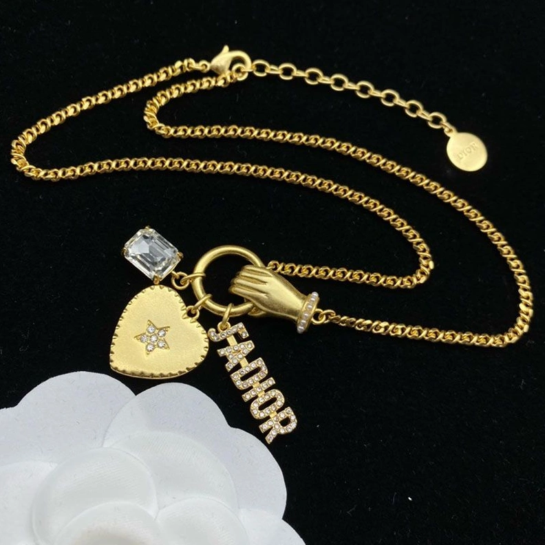 HighQuality 3713 J'Adior Choker Metal, White Resin Pearl And White Crystals Gold