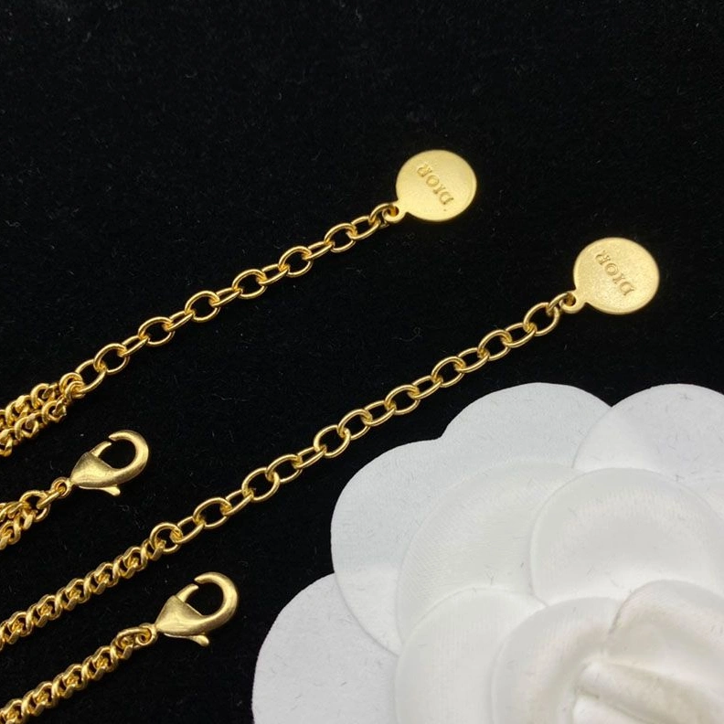 HighQuality 3713 J'Adior Choker Metal, White Resin Pearl And White Crystals Gold