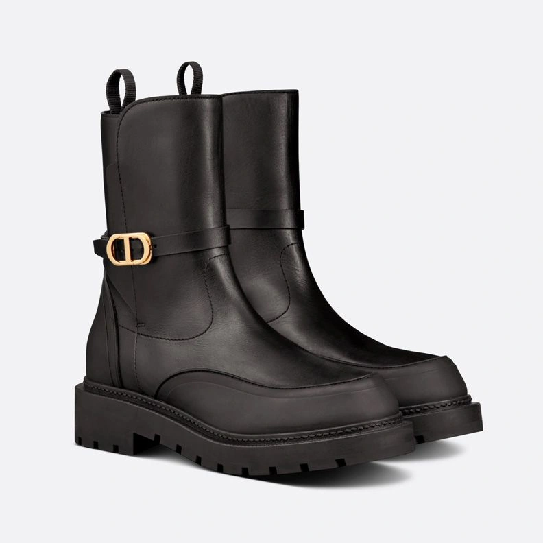 HighQuality 4149 Dior Empreinte Ankle Boots Women Calfskin Black
