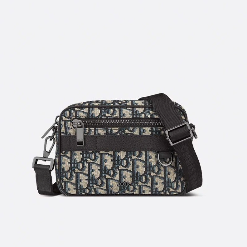 HighQuality 4484 Mini Dior Safari Bag with Strap In Oblique Motif Canvas Blue