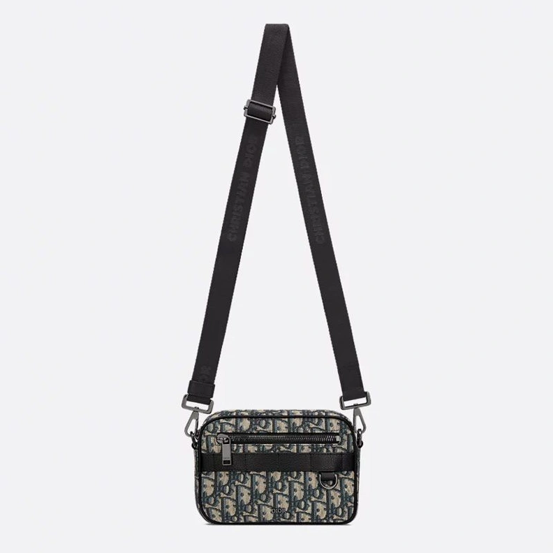 HighQuality 4484 Mini Dior Safari Bag with Strap In Oblique Motif Canvas Blue