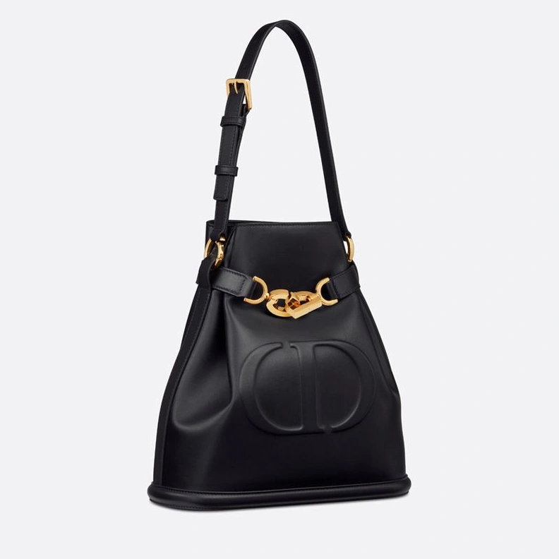 HighQuality 5899 Medium C'est Dior Bag In CD-Embossed Calfskin Black