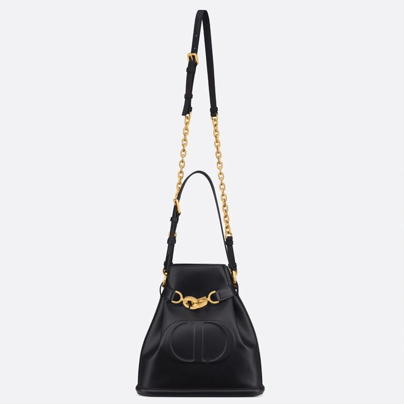 HighQuality 5899 Medium C'est Dior Bag In CD-Embossed Calfskin Black