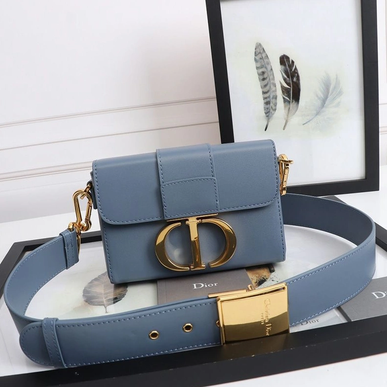 HighQuality 6411 Dior 30 Montaigne Box Bag In Calfskin Sky Blue