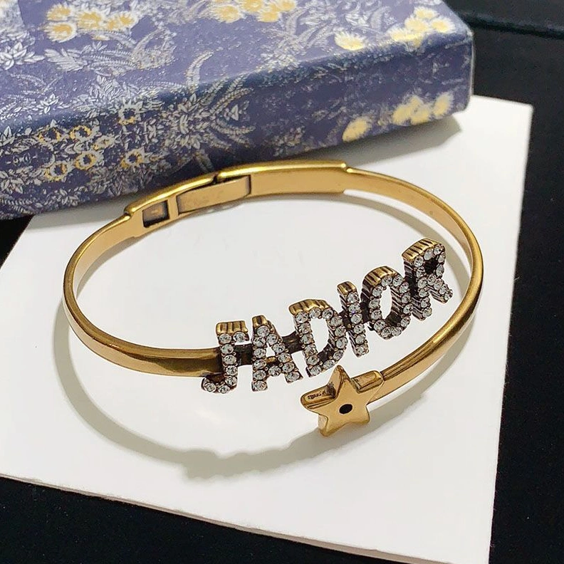 J'Adior Cuff Bracelet Antique Gold-Finish Metal and Silver Crystals Gold GoAnywhere 6479