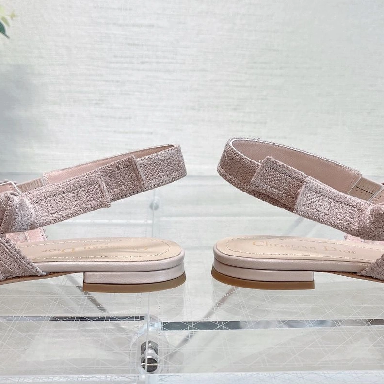 J'Adior Slingback Pumps Women D-Lace Motif Macrame Pink Trendy 1367