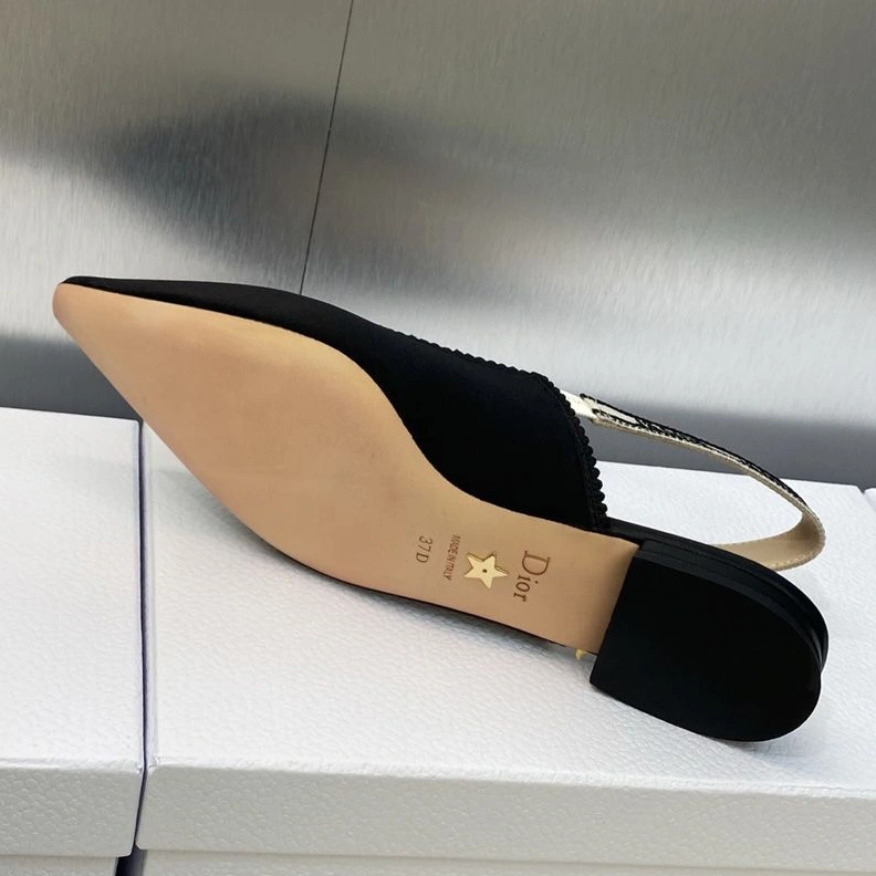 J'Adior Slingback Pumps Women Satin and Cotton Black Comfortable 998