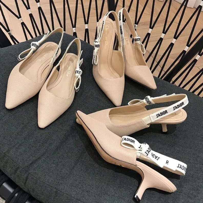 J'Adior Slingback Pumps Women Technical Fabric Apricot GoAnywhere 8214