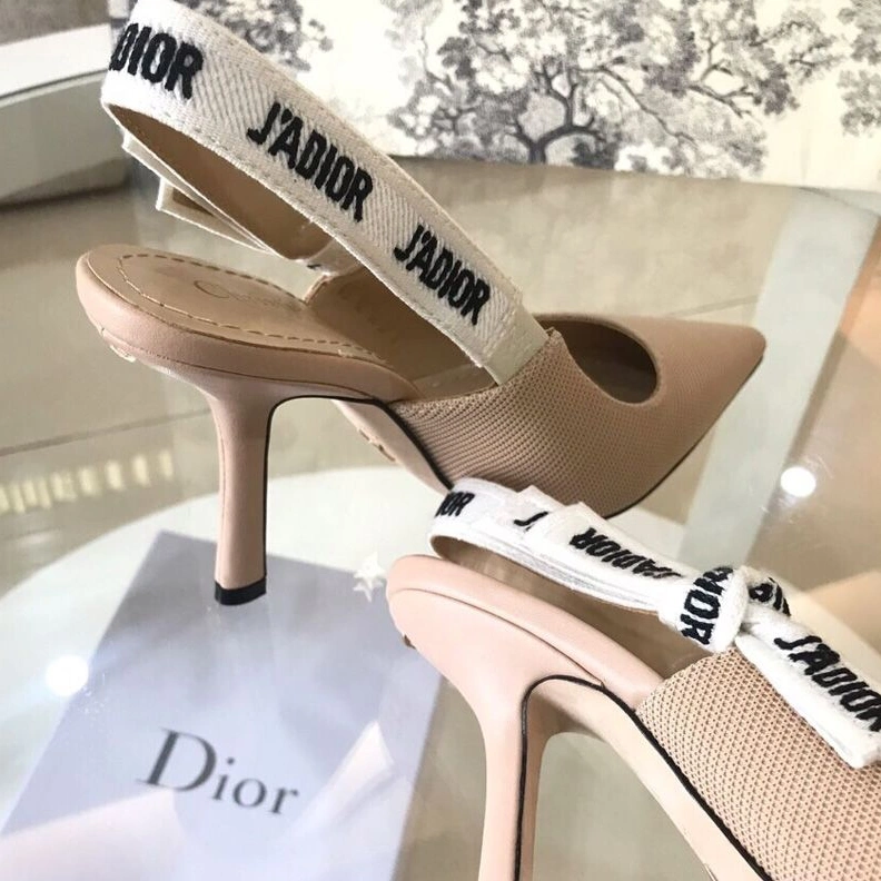 J'Adior Slingback Pumps Women Technical Fabric Apricot GoAnywhere 8214