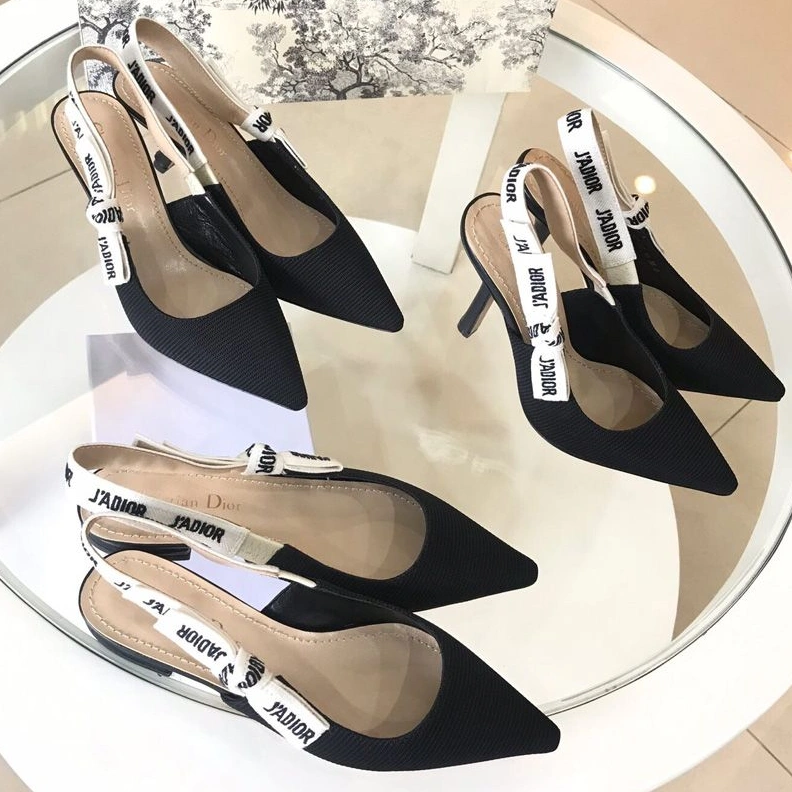 J'Adior Slingback Pumps Women Technical Fabric Black EasyMatch 3204