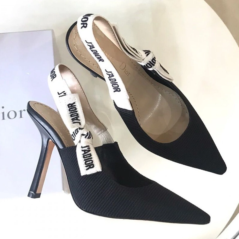 J'Adior Slingback Pumps Women Technical Fabric Black EasyMatch 3204