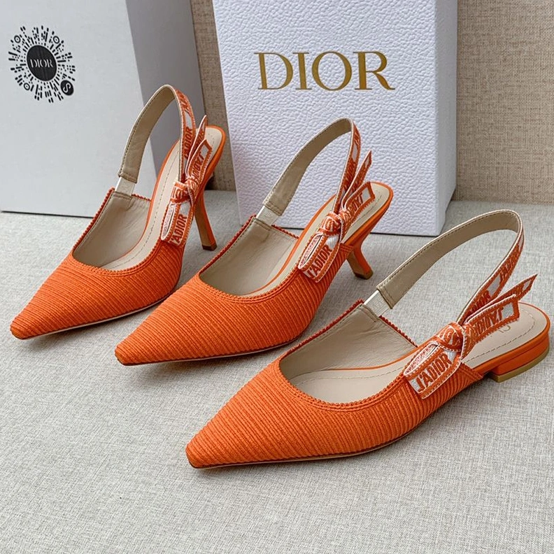 J'Adior Slingback Pumps Women Technical Fabric Orange GoAnywhere 9034