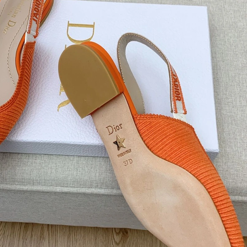 J'Adior Slingback Pumps Women Technical Fabric Orange GoAnywhere 9034