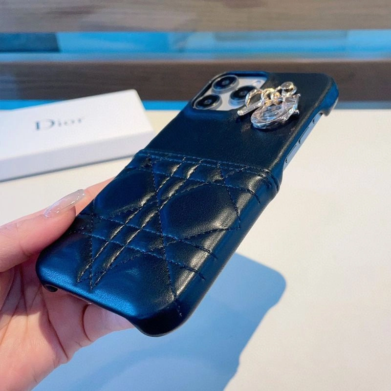 Lady Dior iPhone Case Cannage Lambskin Black SmartChoice 9300