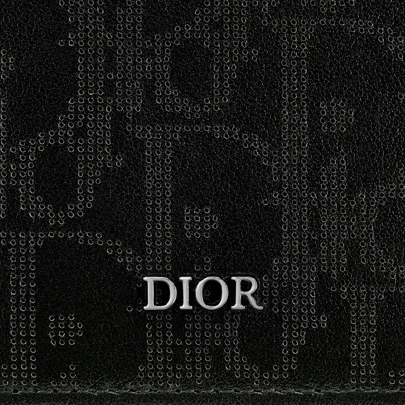 Large Dior Vertical Wallet Oblique Galaxy Leather Black SmartChoice 3571