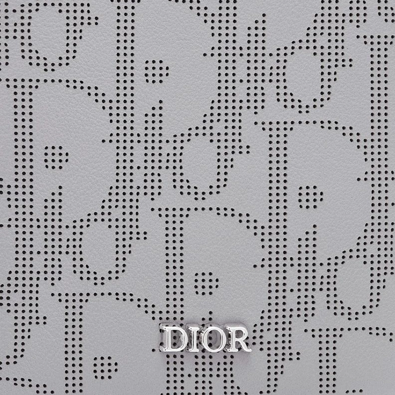 Large Dior Vertical Wallet Oblique Galaxy Leather Grey EasyMatch 3242
