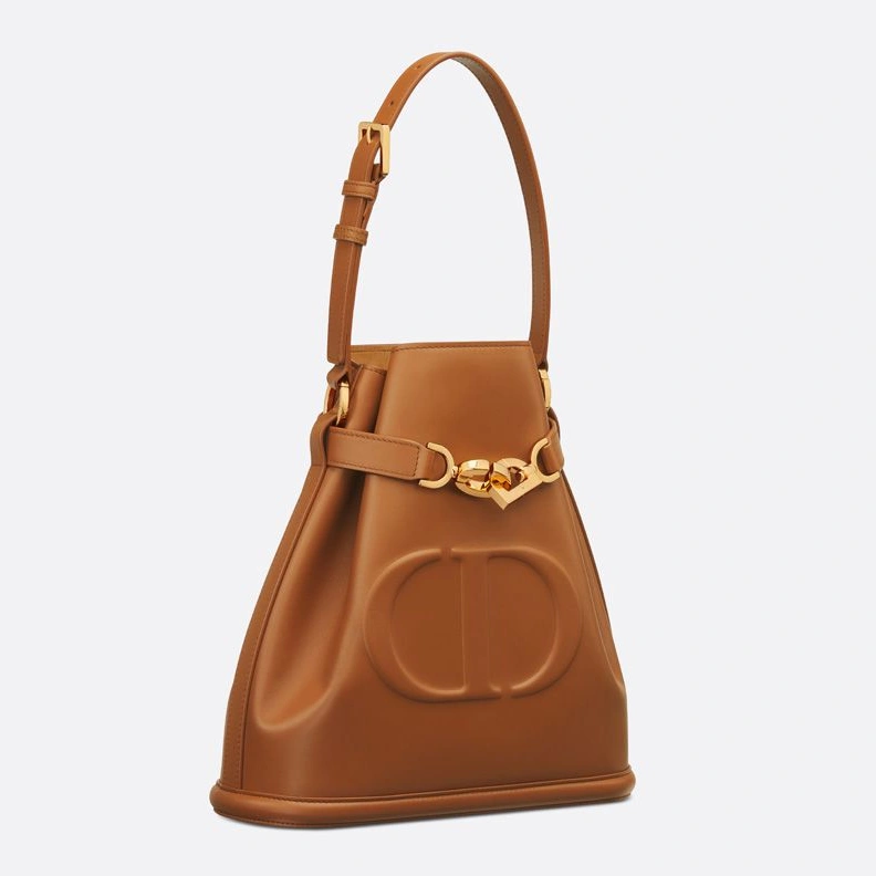 Medium C'est Dior Bag In CD-Embossed Calfskin Brown Fashionable 5429