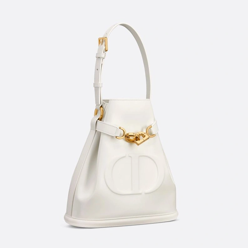 Medium C'est Dior Bag In CD-Embossed Calfskin White ModernLook 6333