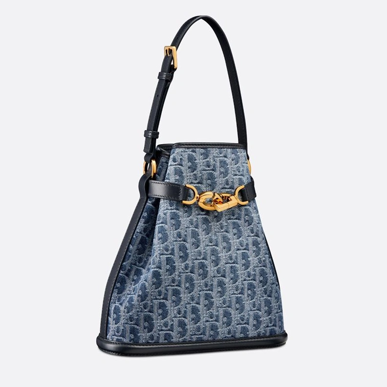 Medium C'est Dior Bag In Oblique Motif Denim Blue GoAnywhere 7029