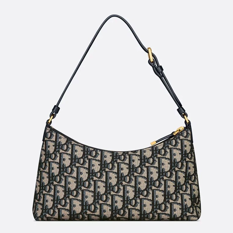 Mini Dior 30 Montaigne Cigale Bag In Oblique Motif Canvas Blue NewStyle 1326