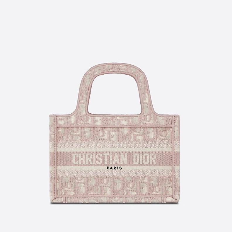 Mini Dior Book Tote In Oblique Motif Canvas Pink UrbanStyle 1889