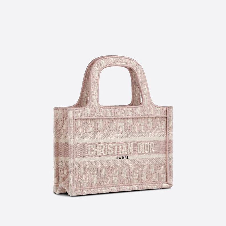 Mini Dior Book Tote In Oblique Motif Canvas Pink UrbanStyle 1889