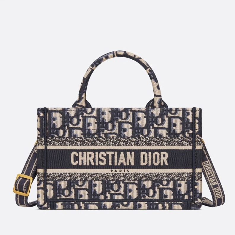 Mini Dior Book Tote with Strap In Oblique Motif Canvas Blue SportInspired 5733