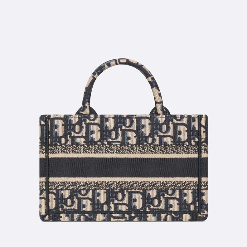 Mini Dior Book Tote with Strap In Oblique Motif Canvas Blue SportInspired 5733