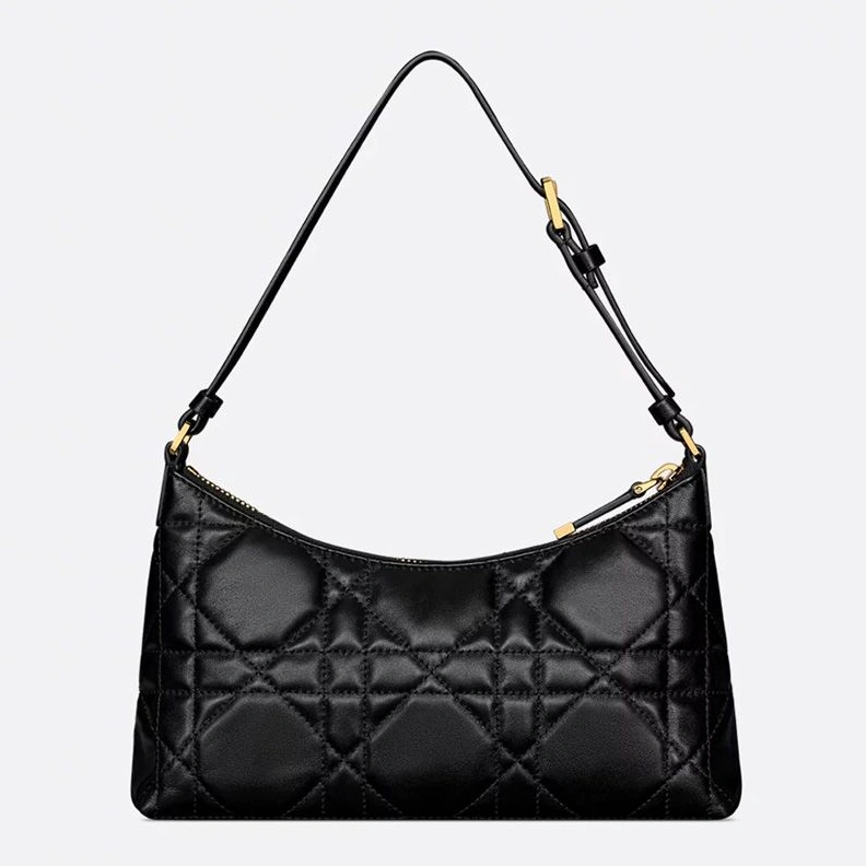 Mini Dior Miss Caro Cigale Bag In Macrocannage Lambskin Black SportInspired 4064