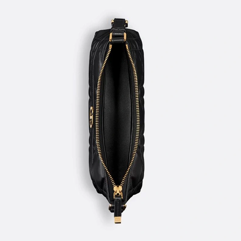 Mini Dior Miss Caro Cigale Bag In Macrocannage Lambskin Black SportInspired 4064