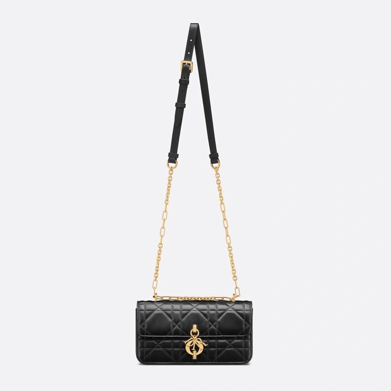 Mini Dior Miss Daisy Bag In Macrocannage Lambskin Black Trendy 1680