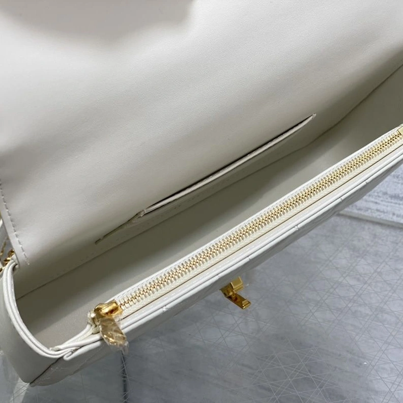 Mini Dior Miss Daisy Bag In Macrocannage Lambskin White GoAnywhere 4107