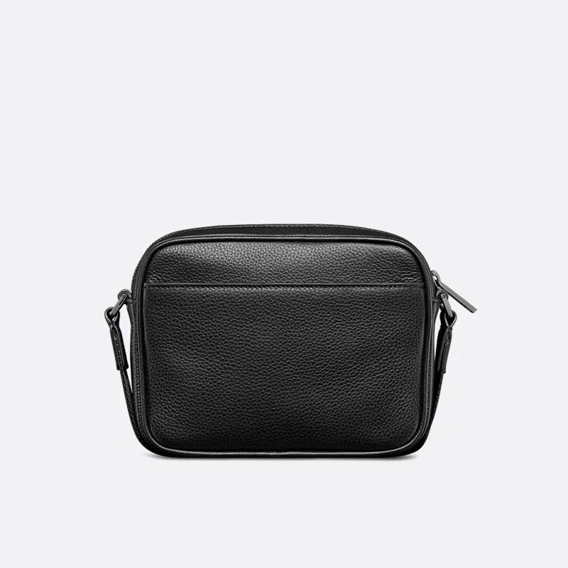Mini Dior Rider 2.0 Zipped Messenger Bag In Grained Calfskin and Oblique Motif Canvas Black EasyMatch 9562