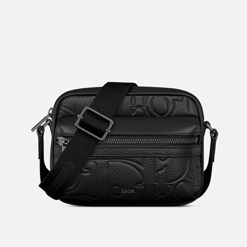Mini Dior Rider 2.0 Zipped Messenger In Dior Signature Grained Calfskin Black ModernLook 5006