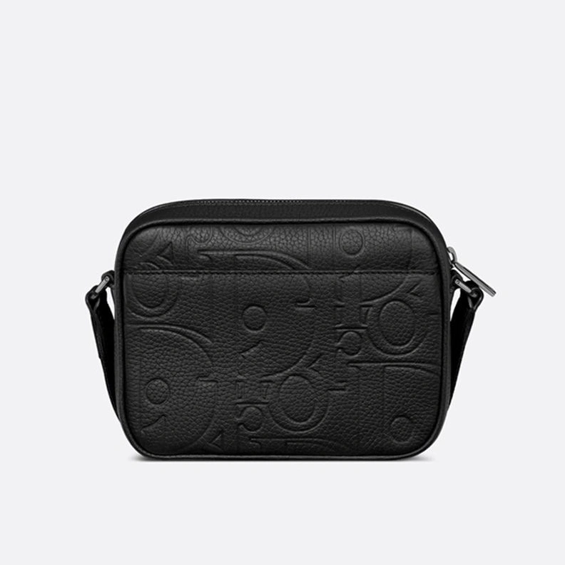 Mini Dior Rider 2.0 Zipped Messenger In Dior Signature Grained Calfskin Black ModernLook 5006