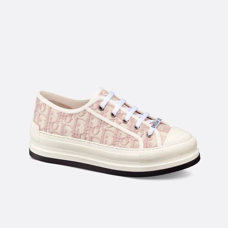 ModernLook 175 Walk'N'Dior Platform Sneakers Unisex Oblique Motif Canvas Pink