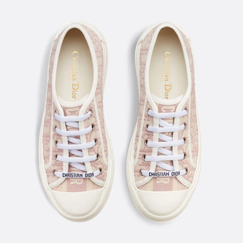 ModernLook 175 Walk'N'Dior Platform Sneakers Unisex Oblique Motif Canvas Pink